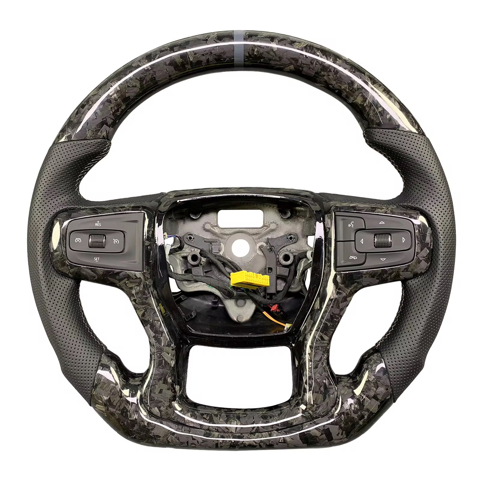 2019+ Chevrolet Silverado/Tahoe - Full Carbon Fiber Steering Wheel With Leather