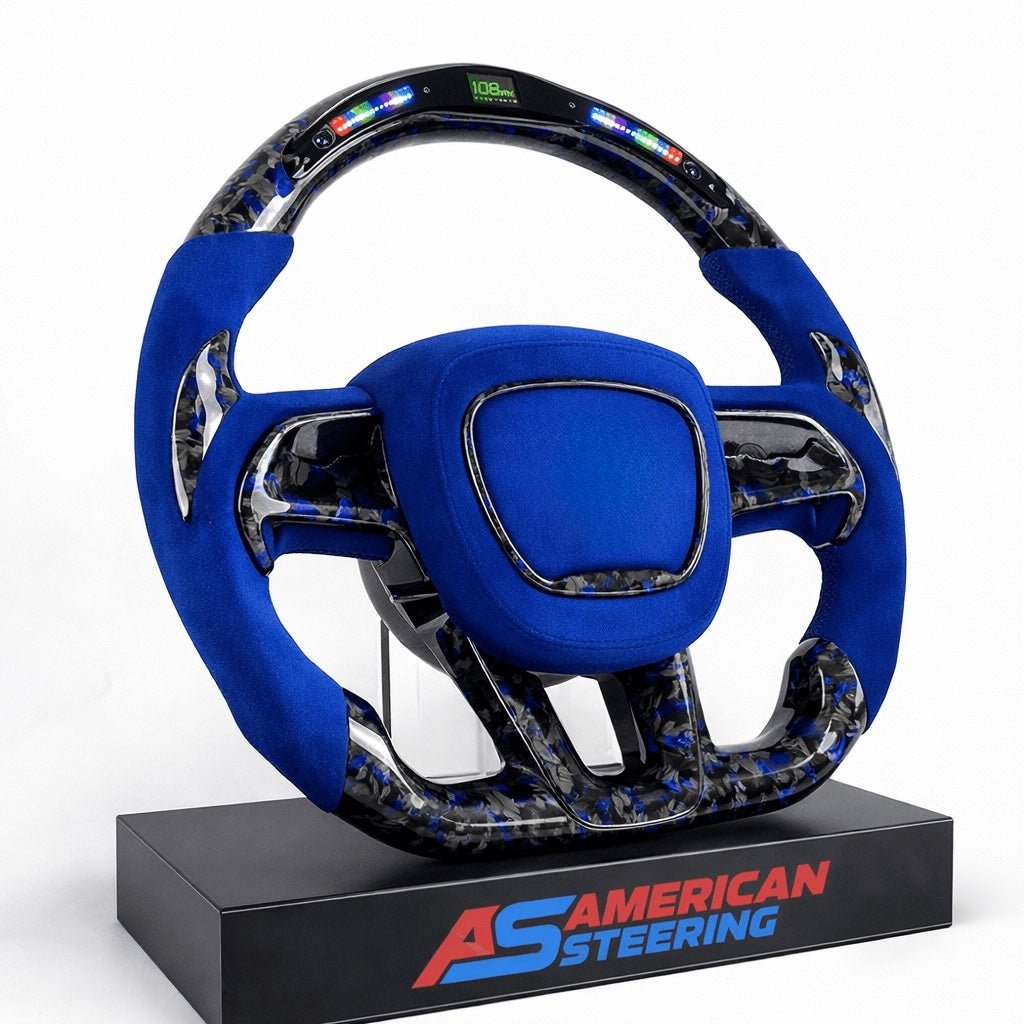 Dodge - Carbon Fiber Steering Wheel With LED Display & Alcantara Grip