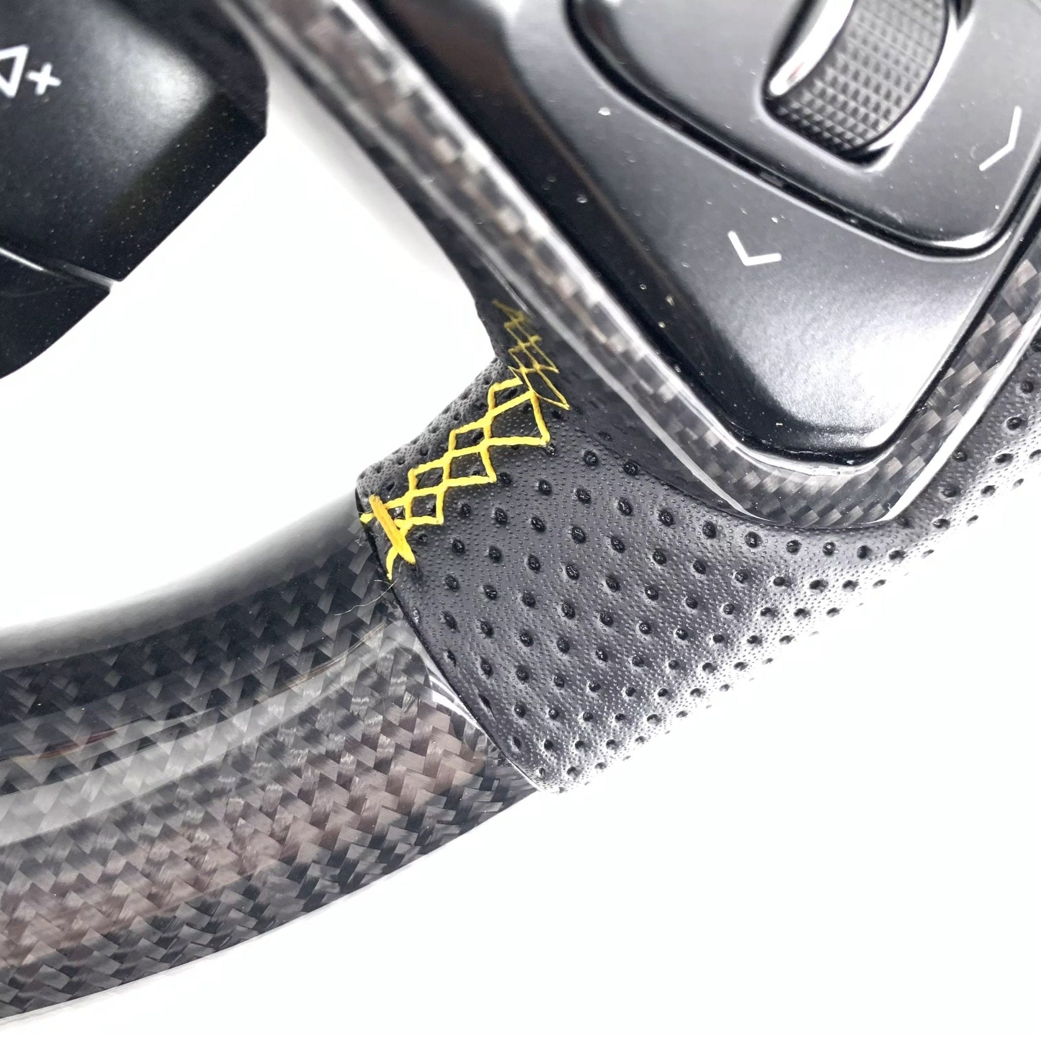 Chevrolet Corvette C8 - Carbon Fiber Steering Wheel With Leather - American Steering