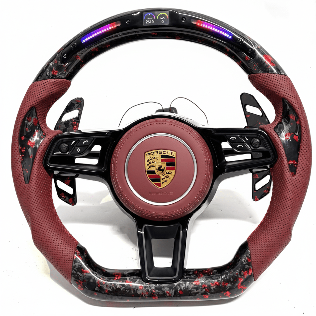Porsche - Forged Carbon Fiber With Leather & Led Steering Wheel
