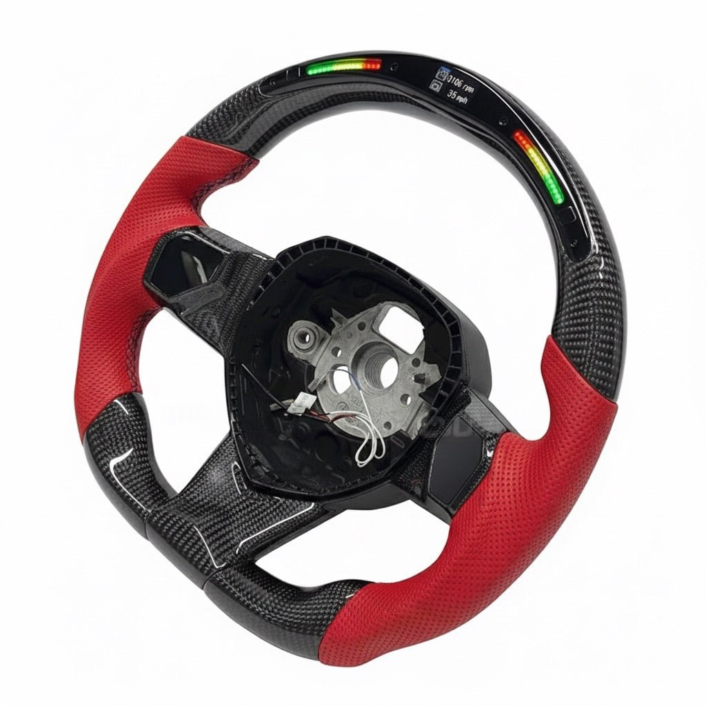 Lamborghini Aventador/S/SV/SVJ/Ultimae - Carbon Fiber Steering Wheel With Leather & Alcantara - American Steering
