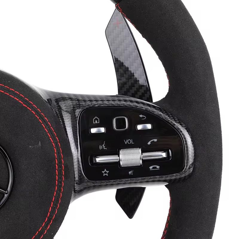 (2017-2021) Mercedes-Benz - Carbon Fiber Steering Wheel With Alcantara & Led Display - American Steering