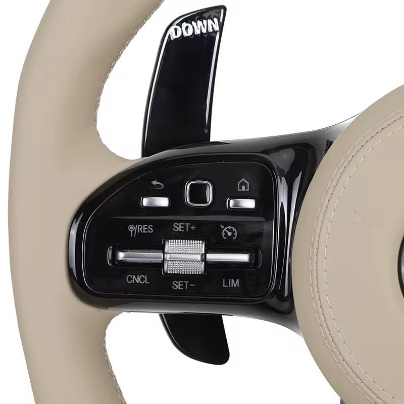 (2017-2021) Mercedes-Benz - Piano Style ABS Steering Wheel With Leather - American Steering