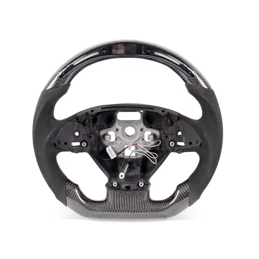 Corvette C7 - Alcantara Carbon Fiber Steering Wheel With Led - American Steering