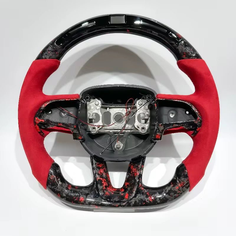Dodge - Forged Carbon Fiber Steering Wheel With Red Leather & Led Display
