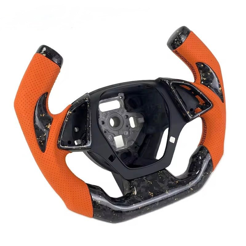 (2017-2024) Chevrolet Camaro - Forged Carbon Fiber Steering Wheel With Leather - American Steering