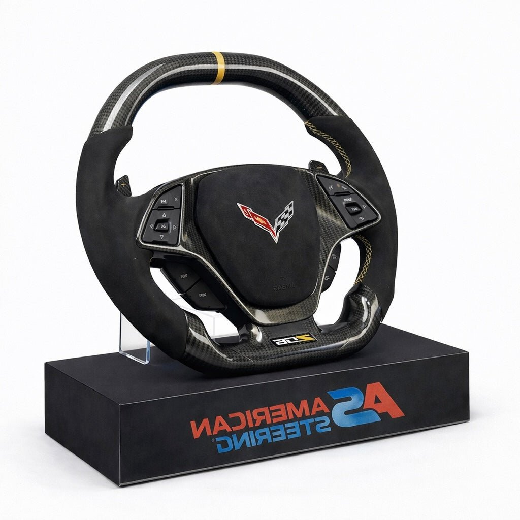 Corvette C7 Z06 - Carbon Fiber Steering Wheel With Led Display & Alcantara
