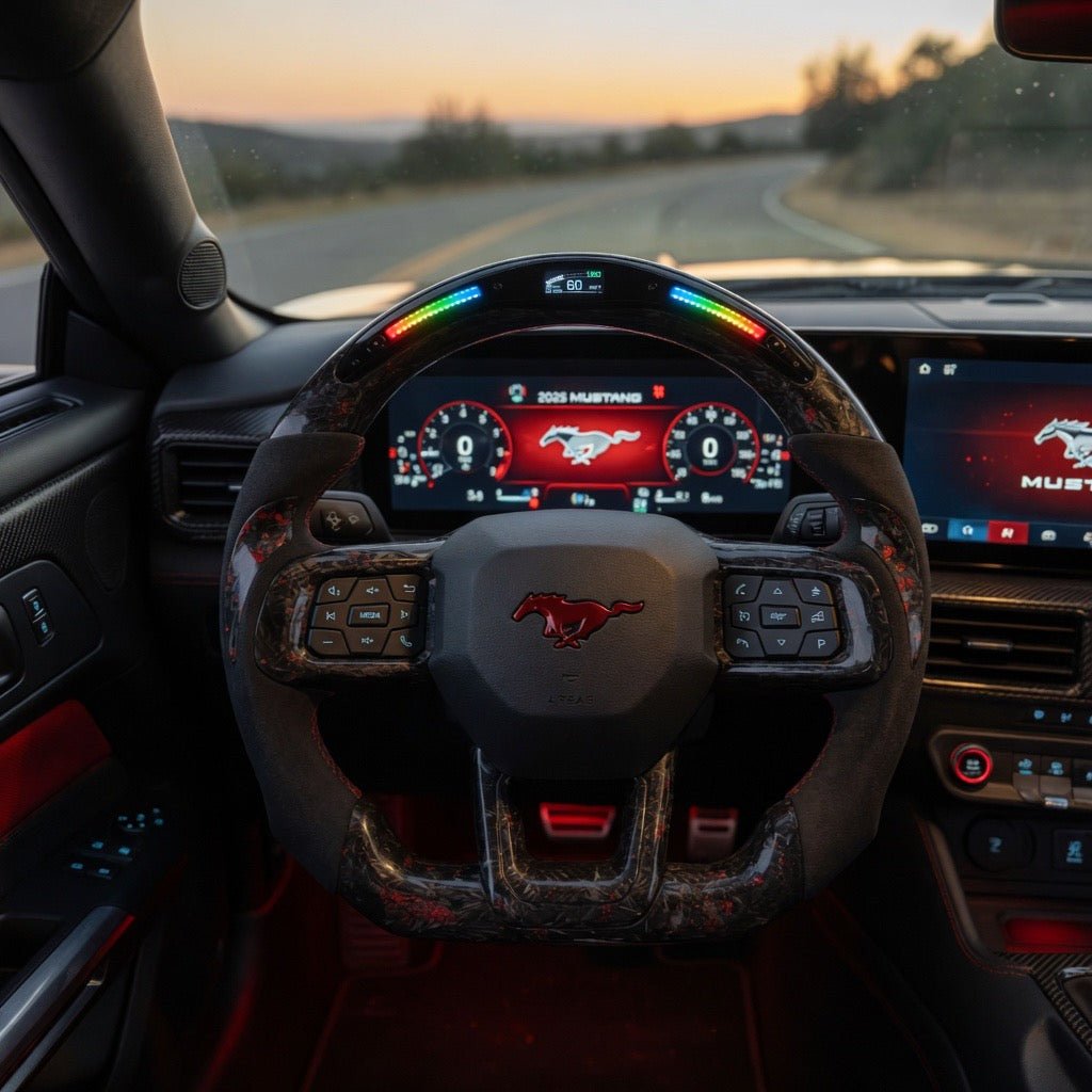 2024+ Ford Mustang - Dark Horse Style Carbon Fiber Steering Wheel