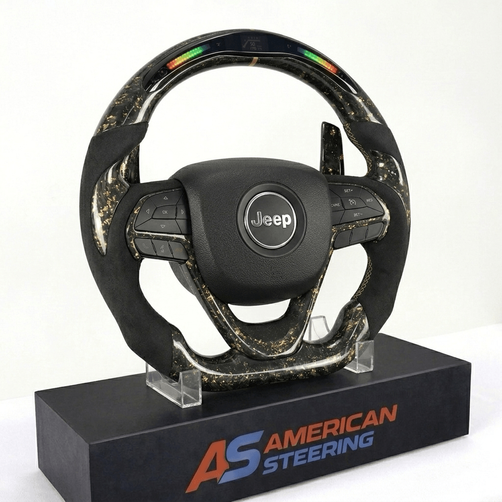 2016+ Jeep Grand Cherokee - Forged Carbon Fiber Steering Wheel
