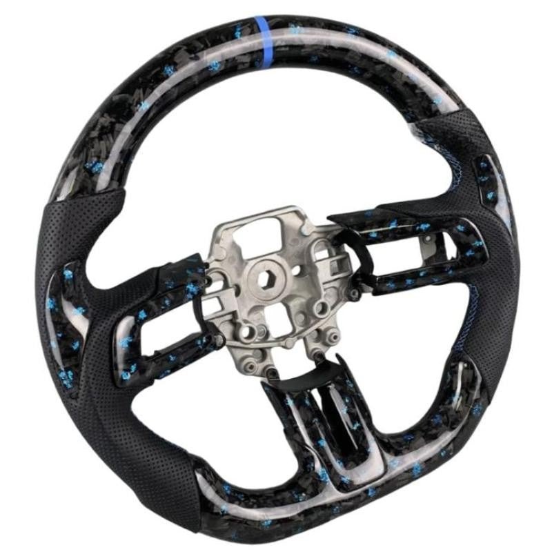 Ford Mustang (2018–2023) Carbon Fiber Steering Wheel with Leather Grip