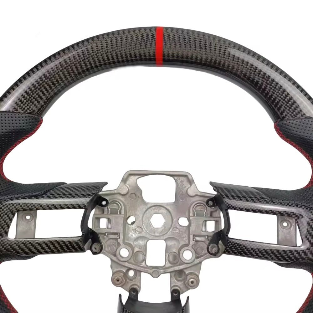 Ford Mustang (2018–2023) Carbon Fiber Steering Wheel with Leather