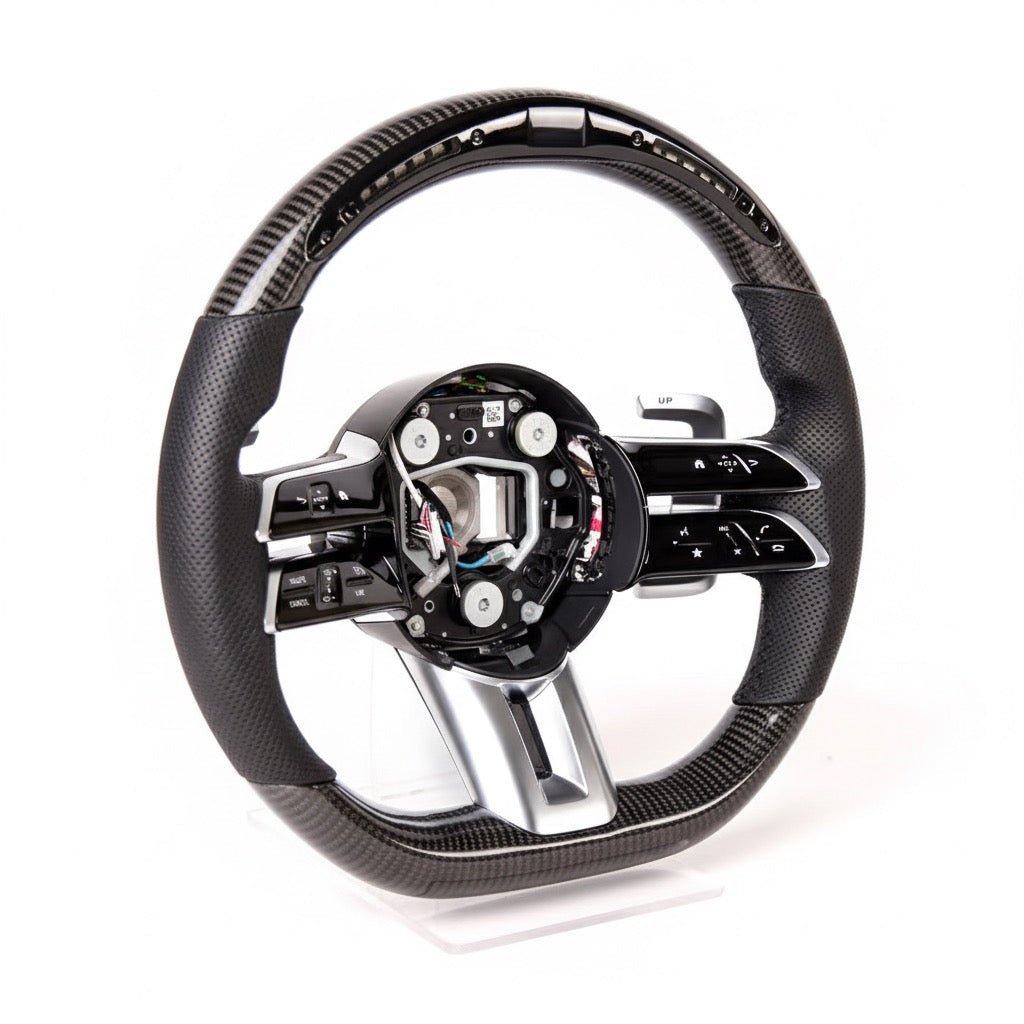 (2021-2025) Mercedes-Benz - Carbon Fiber Steering Wheel With Leather & Led Display - American Steering