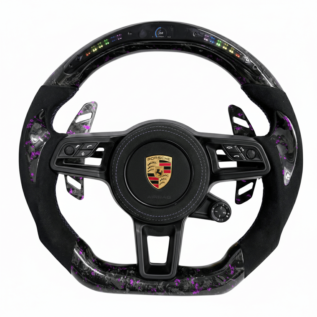 Porsche - Forged Carbon Fiber With Led Display Steering Wheel