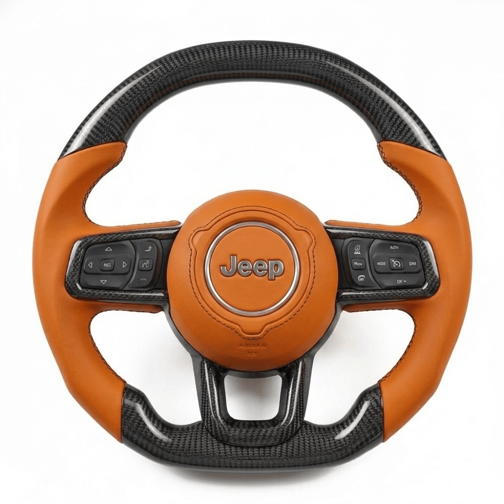Jeep - Carbon Fiber Steering Wheel With Leather Grips