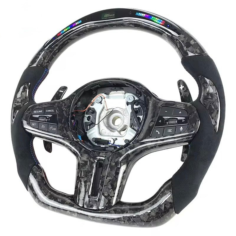BMW 3/4/5/8 Series - Carbon Fiber LED Steering Wheel