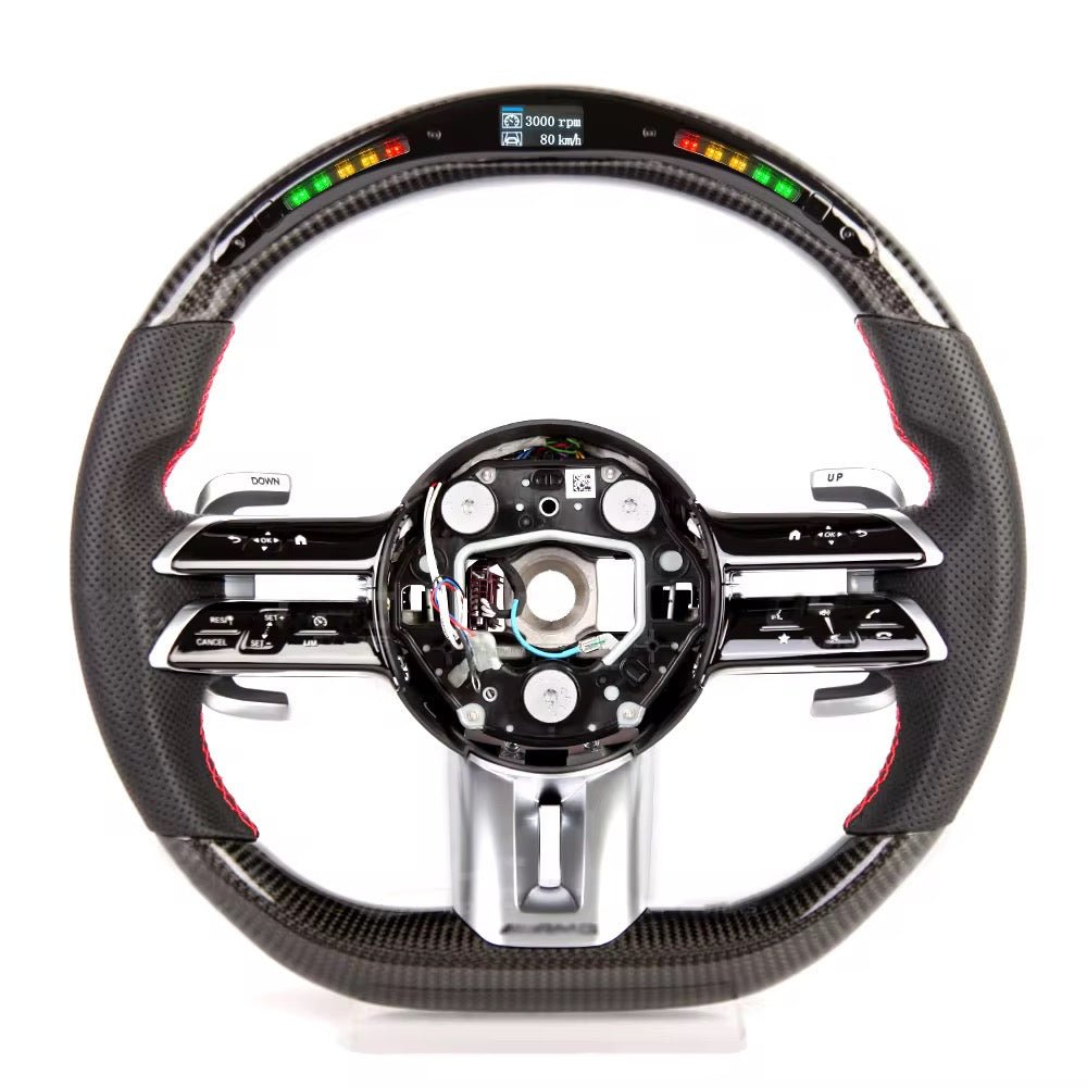 (2021-2025) Mercedes-Benz - Carbon Fiber Steering Wheel With Leather & Led Display - American Steering
