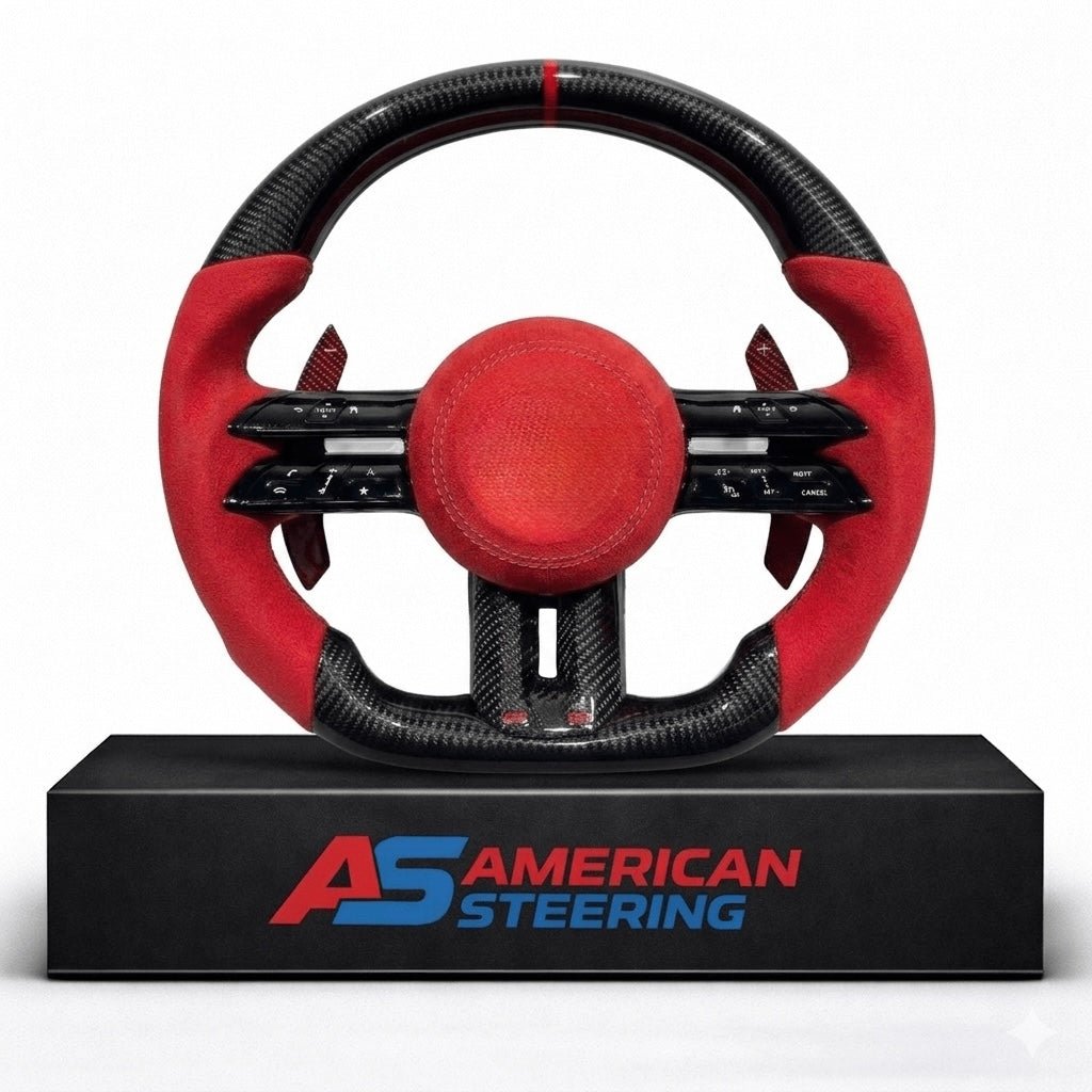 2024+ Mercedes Benz - Carbon Fiber Steering Wheel With Paddle Shifters