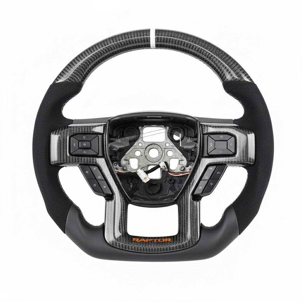 Ford Raptor - Carbon Fiber Steering Wheel With Leather & Alcantara