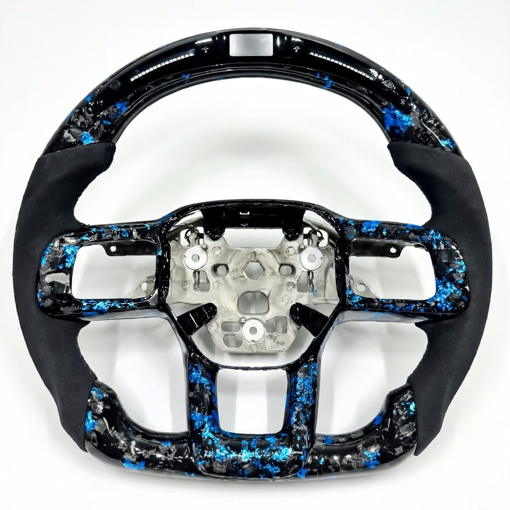 2024+ Ford Mustang - Reflective Forged Carbon Fiber Steering Wheel With Led Display