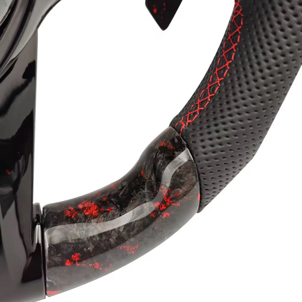 (2017-2021) Mercedes-Benz - Forged Carbon Fiber With Leather & Led Display Steering Wheel - American Steering