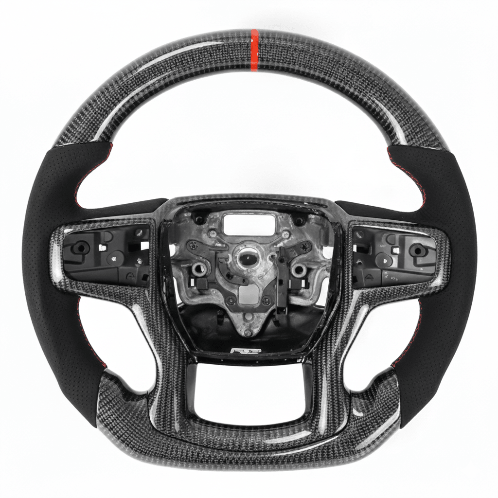 2019+ Chevrolet Silverado/Tahoe - Carbon Fiber Steering Wheel With Leather
