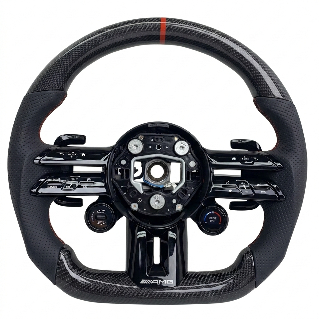 (2024+) Mercedes-Benz - Carbon Fiber Steering Wheel With Leather