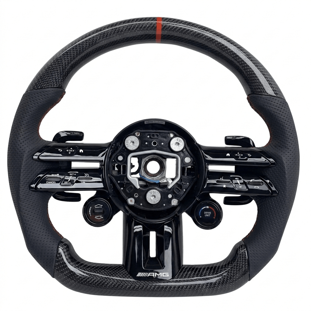 (2024+) Mercedes-Benz - Carbon Fiber Steering Wheel With Leather