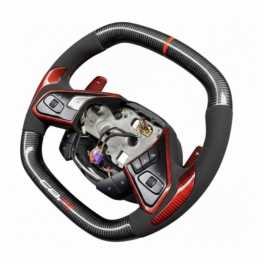 Chevrolet Corvette C8 - Carbon Fiber Steering Wheel With Alcantara - American Steering