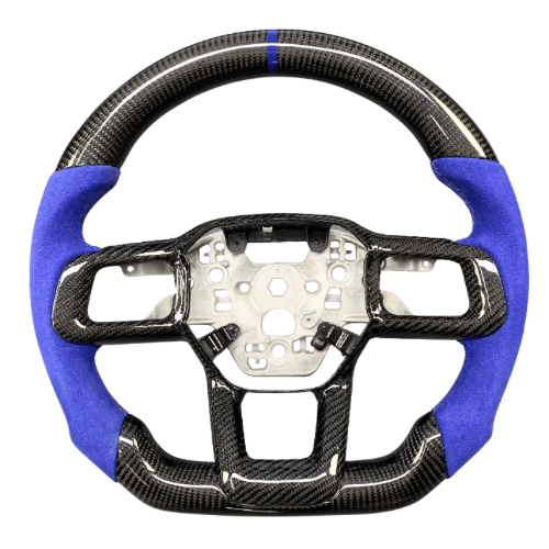 2024+ Ford Mustang - Carbon Fiber Steering Wheel With Alcantara - American Steering