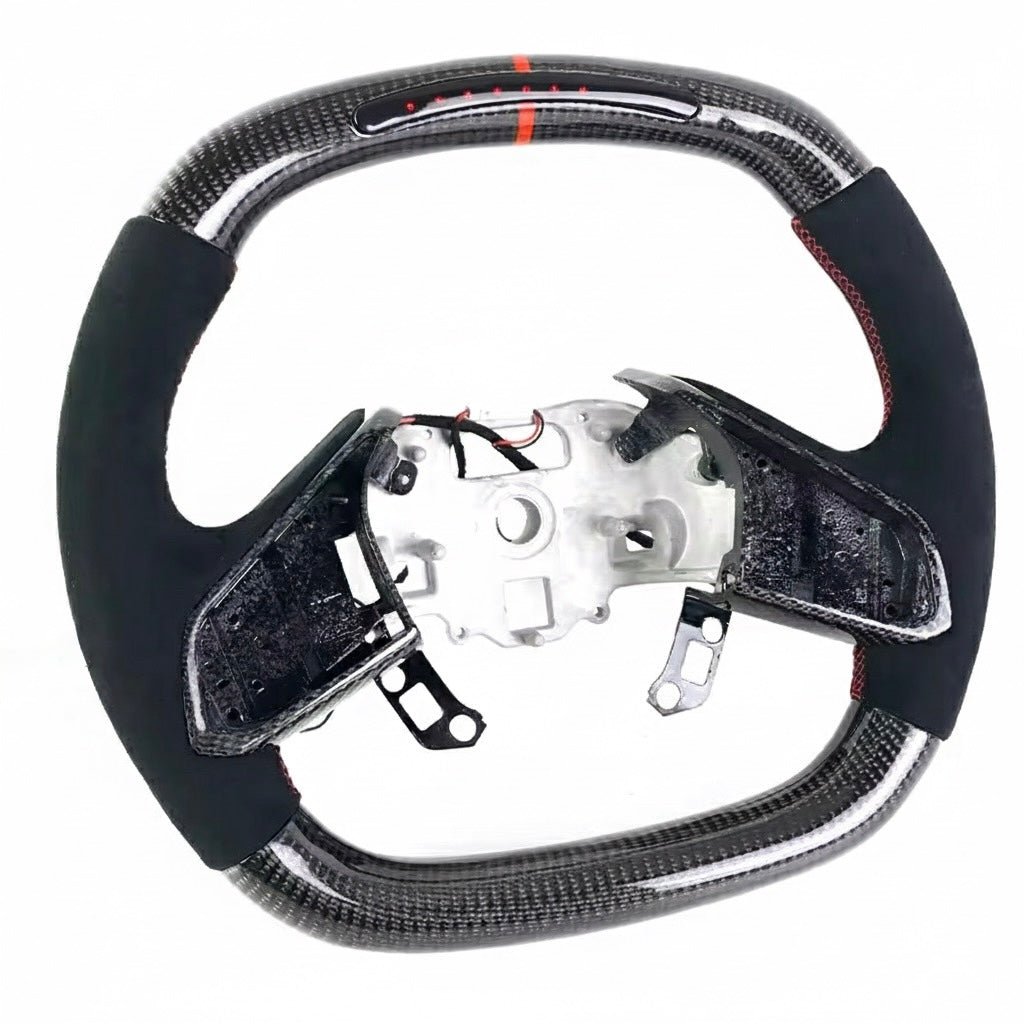 Chevrolet Corvette C8 / Z06 - Carbon Fiber With Alcantara & Led Steering Wheel - American Steering