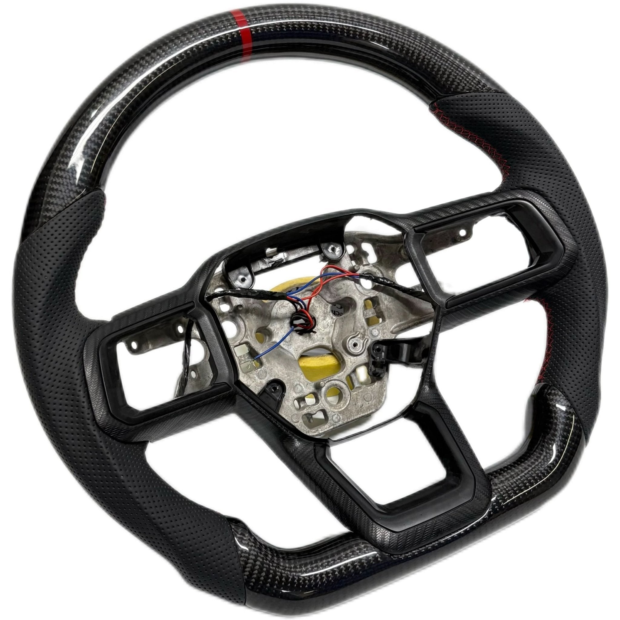 2024+ Ford Mustang - Carbon Fiber Steering Wheel With Leather - American Steering