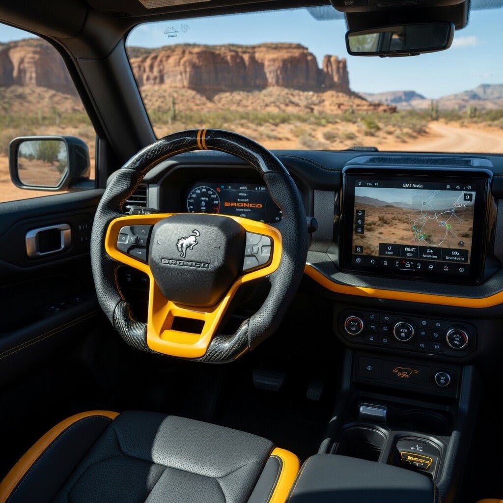 Ford Bronco - Carbon Fiber Steering Wheel With Leather Grips