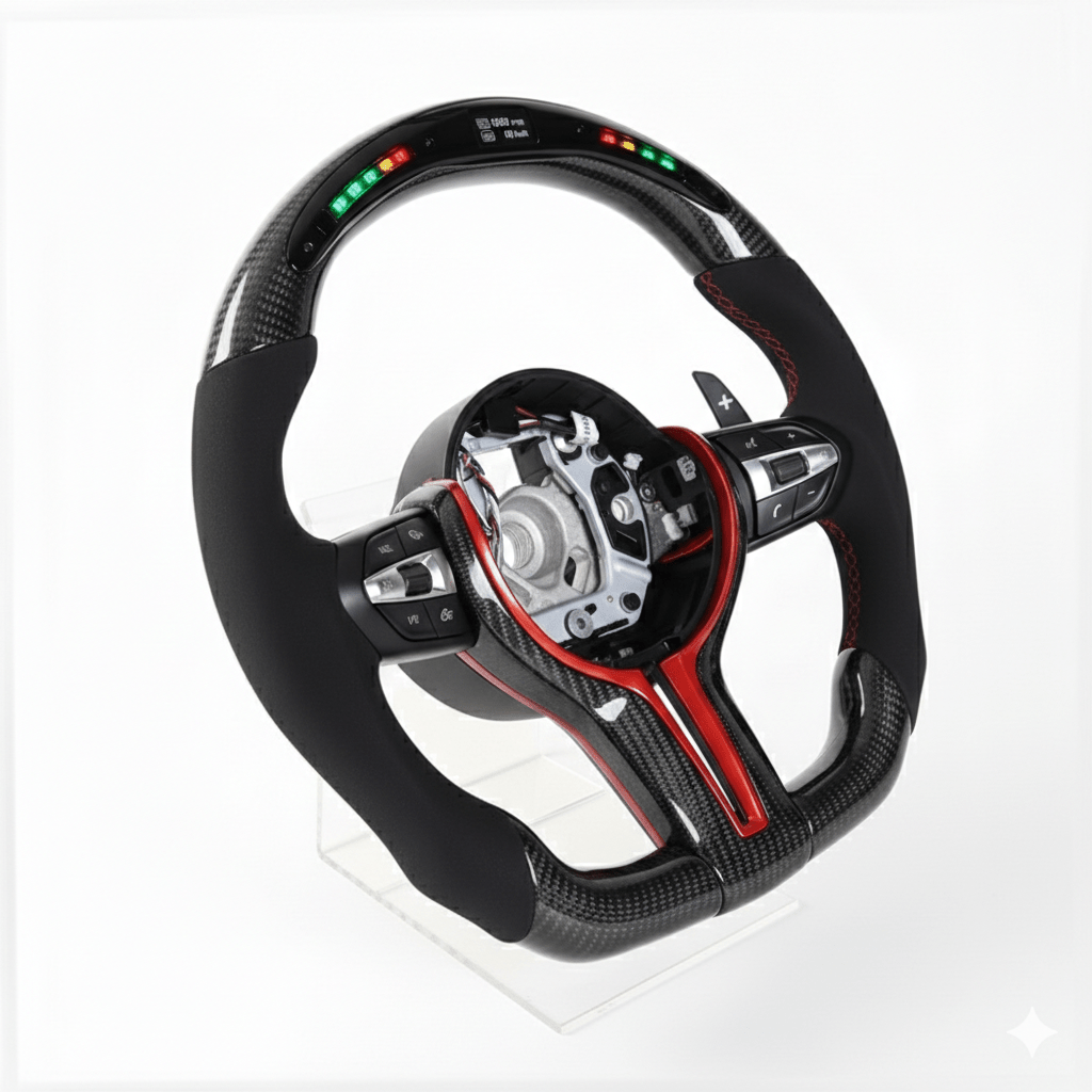 BMW - M Performance Style Carbon Fiber Steering Wheel With Led Display