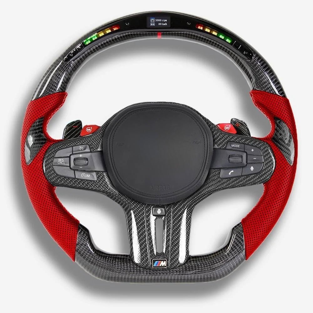 2020+ BMW - Custom Red Carbon Fiber Steering Wheel