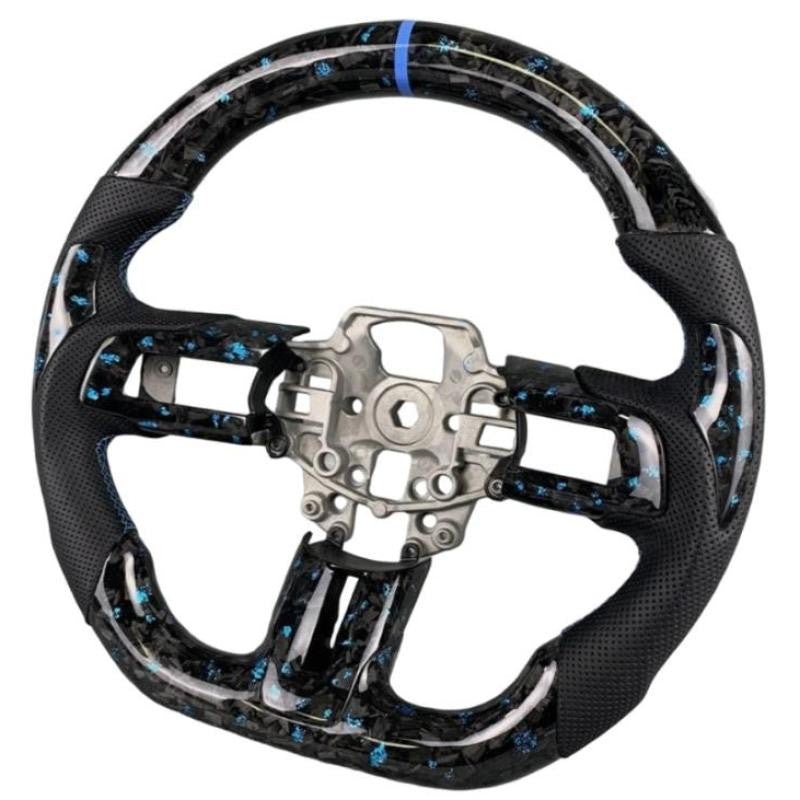 (2015-2023) Ford Mustang Forged Carbon Fiber & Leather Steering Wheel - American Steering
