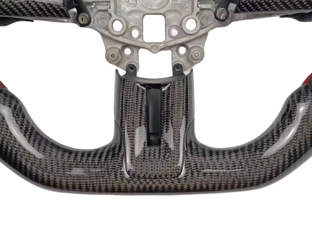Ford Mustang (2018–2023) Carbon Fiber Steering Wheel with Leather