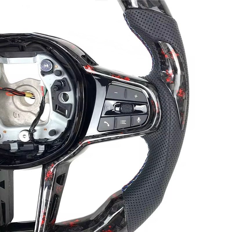 2020+ BMW - Forged Carbon Fiber With Leather Steering Wheel