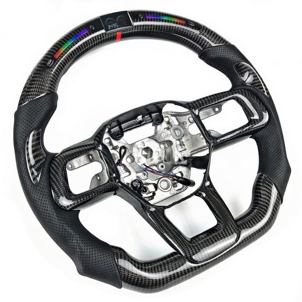 2024+ Ford Mustang - Carbon Fiber Steering Wheel With Led Display