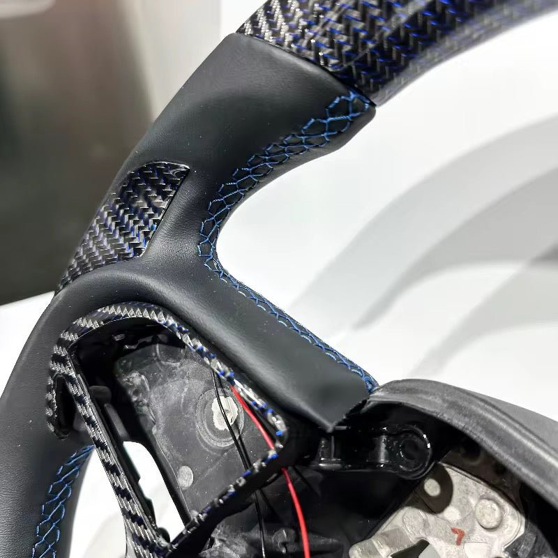 2015-2023 Dodge - Carbon Fiber Steering Wheel With Leather and Led Display