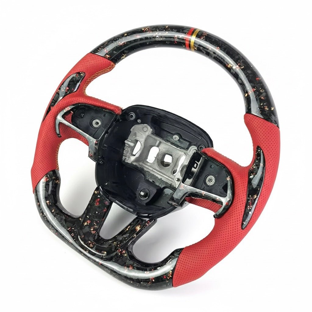 2015-2023 Dodge Durango/Charger/Challenger - Forged Carbon Fiber Steering Wheel With Leather - American Steering