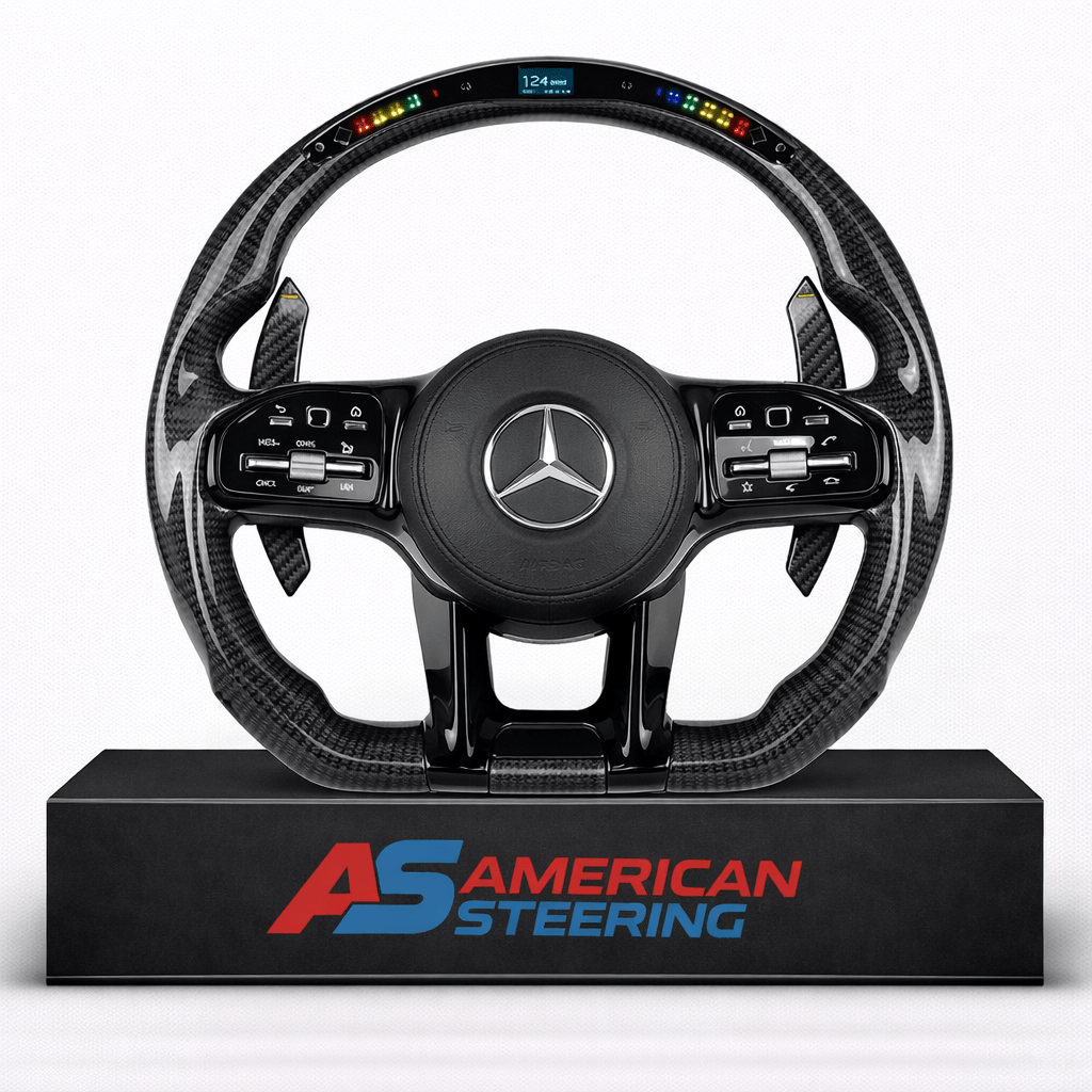 Mercedes-Benz – Full Carbon Fiber Steering Wheel with Paddle Shifters & Alcantara (2019–2024)