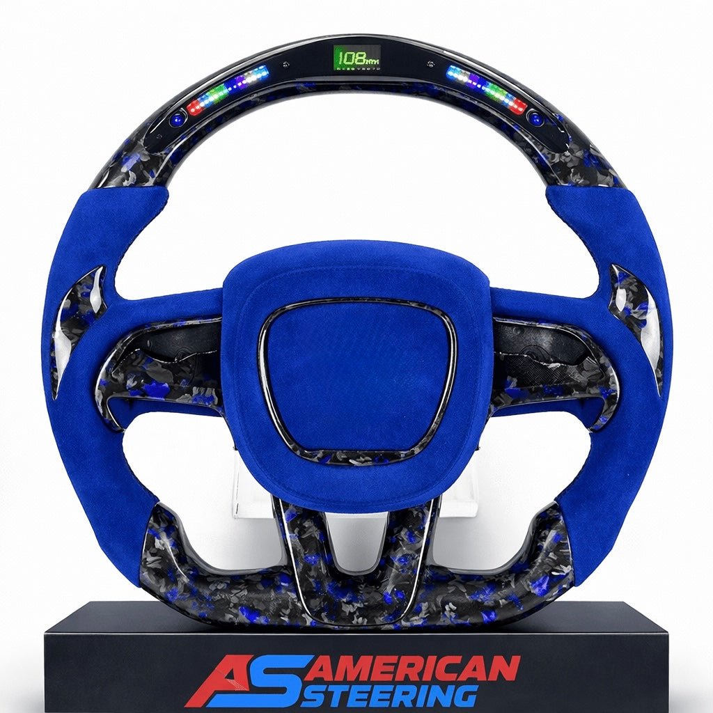 Dodge - Carbon Fiber Steering Wheel With LED Display & Alcantara Grip