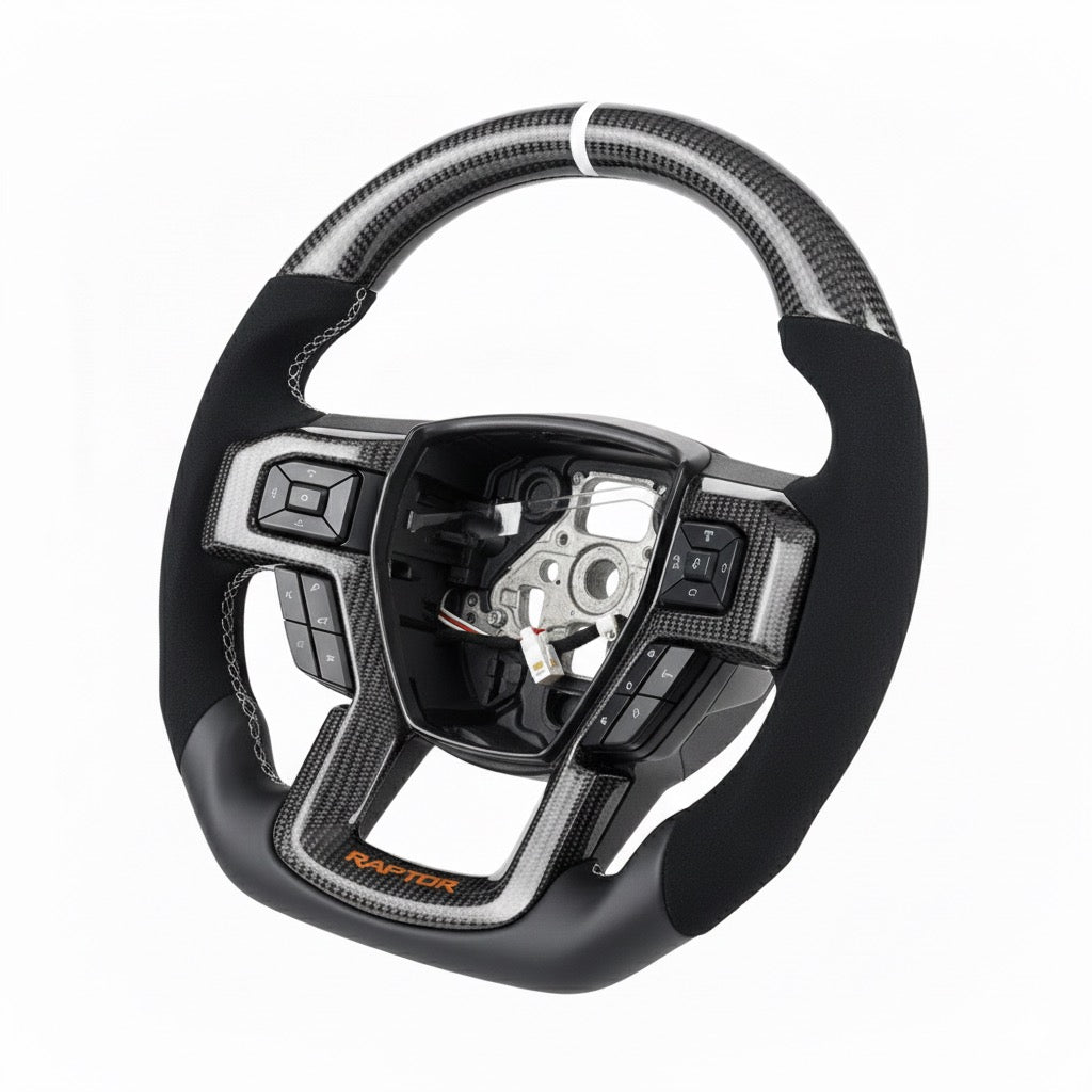 Ford Raptor - Carbon Fiber Steering Wheel With Leather & Alcantara