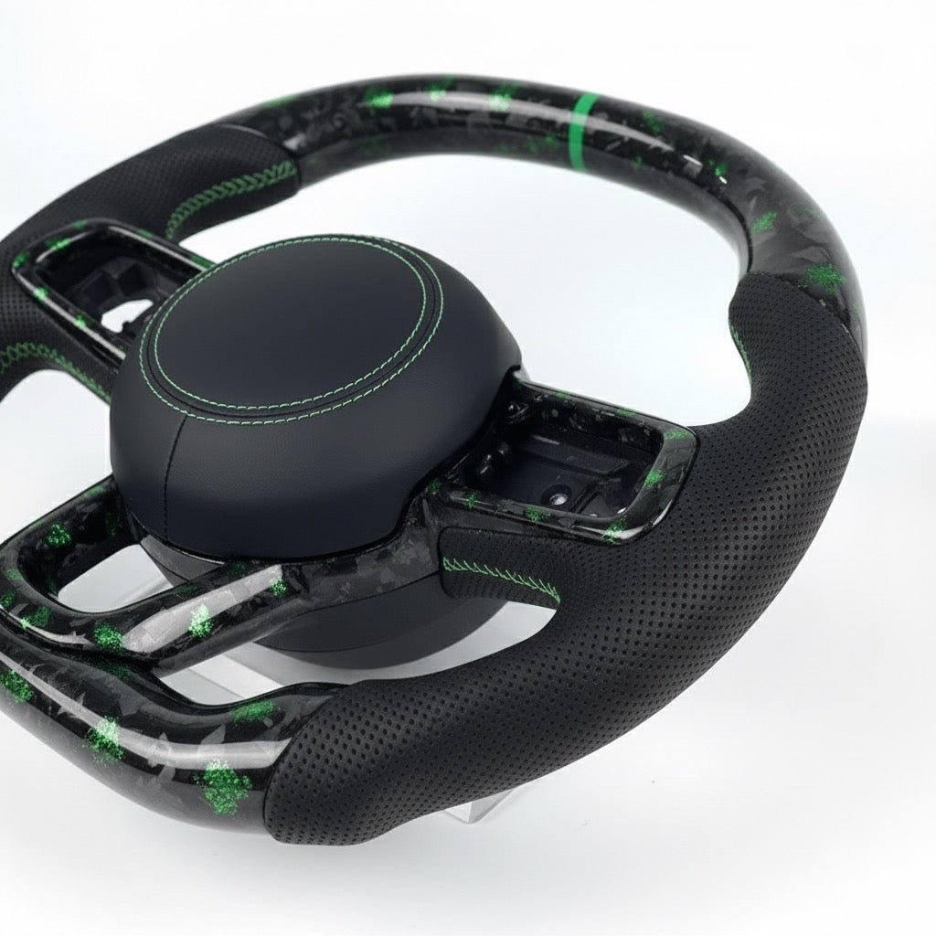 2018+ Jeep Wrangler/Gladiator - Forged Carbon Fiber With Leather Steering Wheel - American Steering