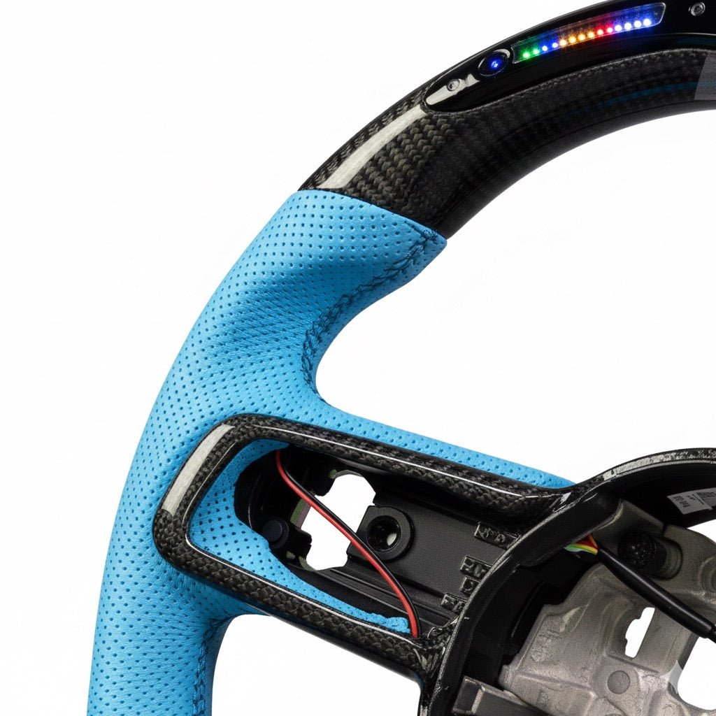 2018+ Jeep Wrangler/Gladiator - Carbon Fiber With Led Display Steering Wheel - American Steering