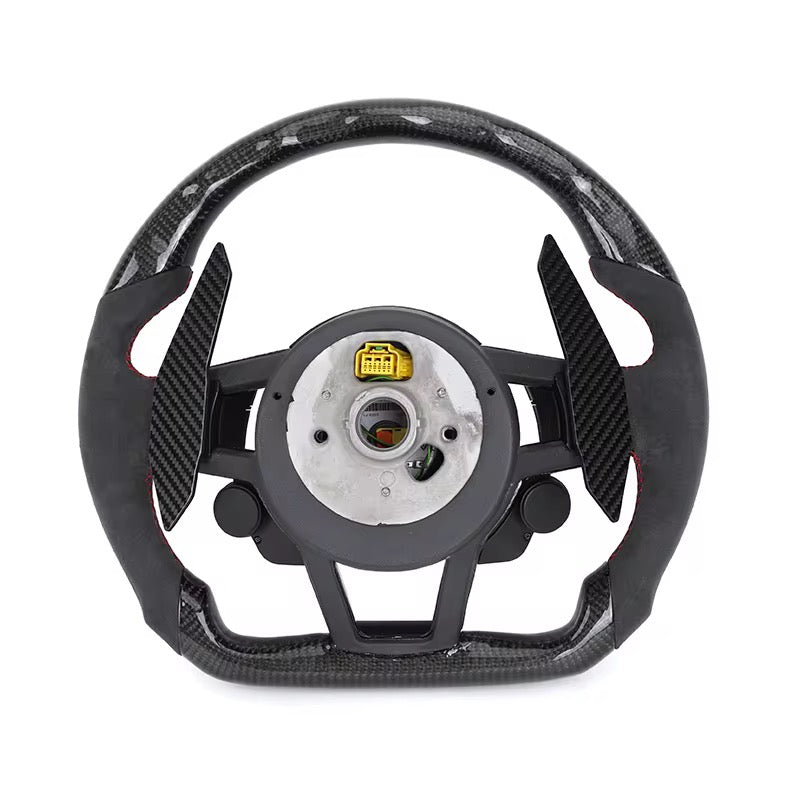 Audi – Carbon Fiber Steering Wheel with Paddle Shifters & Alcantara (2017–2025)