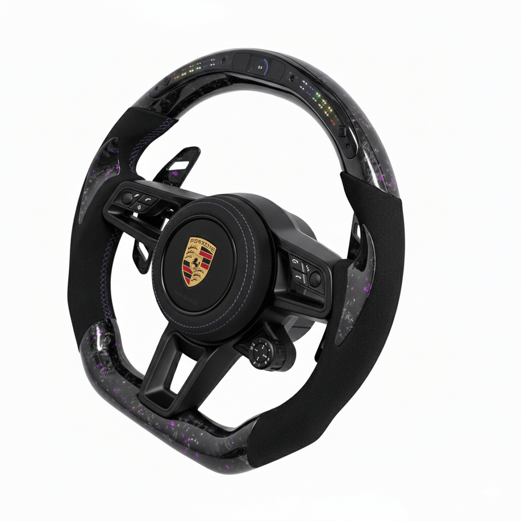 Porsche - Forged Carbon Fiber With Led Display Steering Wheel