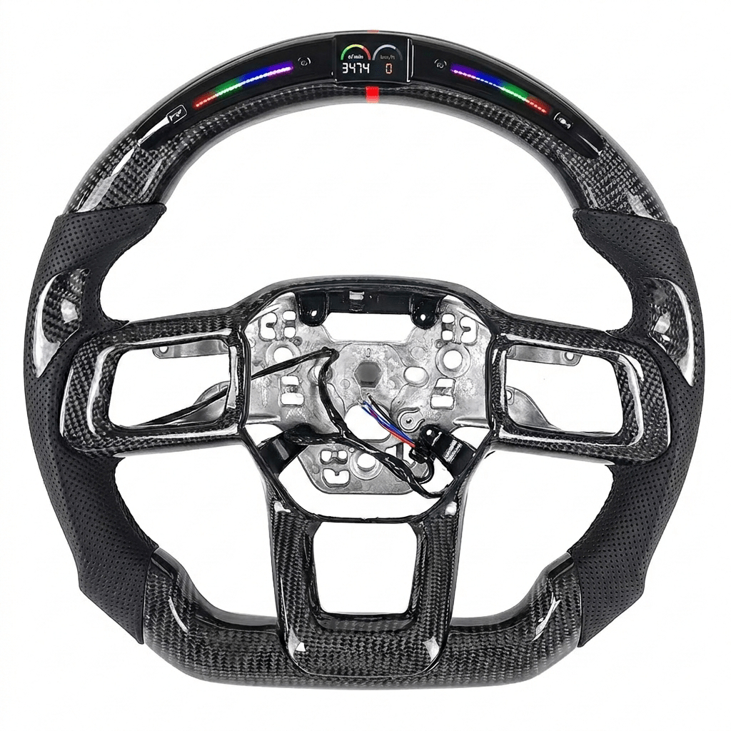 2024+ Ford Mustang - Carbon Fiber Steering Wheel With Led Display