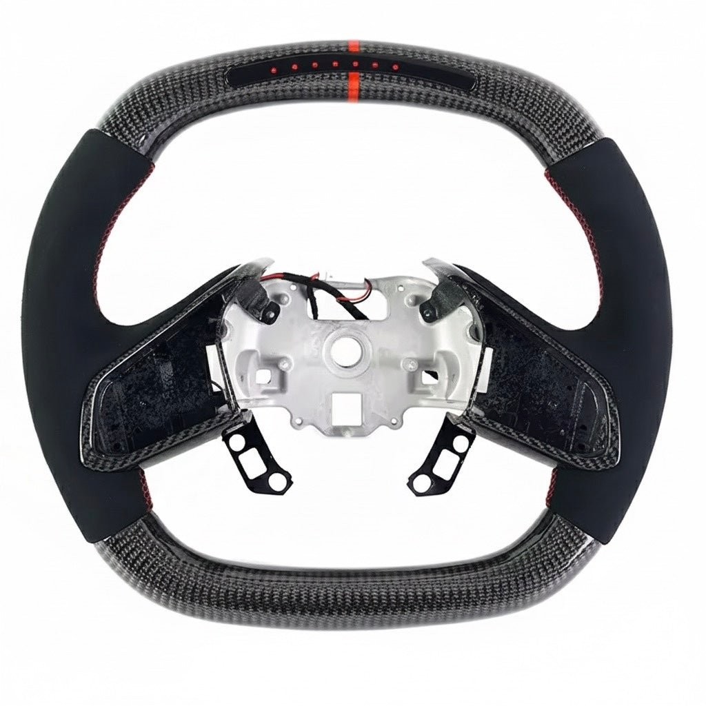 Chevrolet Corvette C8 / Z06 - Carbon Fiber With Alcantara & Led Steering Wheel - American Steering