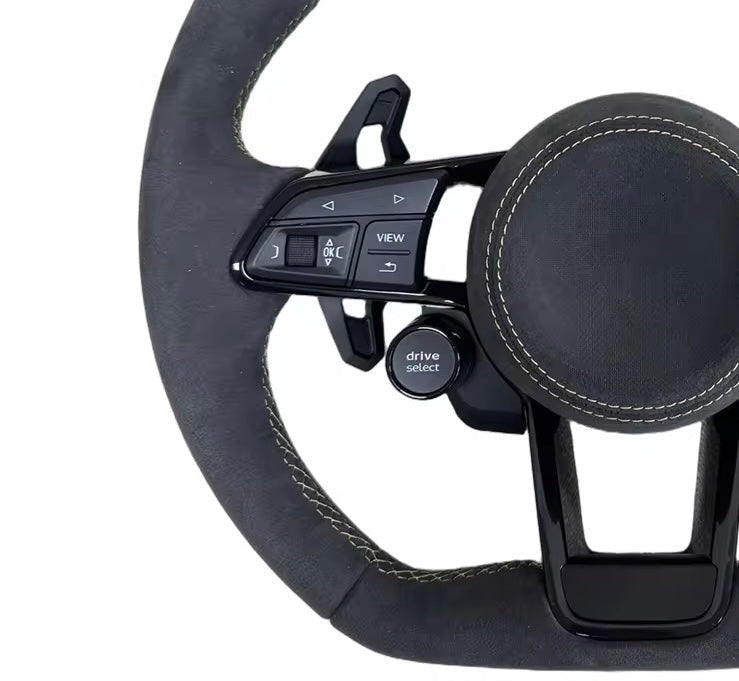 2017+ Audi S3/S4/S5/S7/RS3/RS4/RS5/RS6/RS7 - Full Alcantara Steering Wheel - American Steering